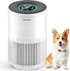 Air Purifiers for Home, Air Purifier with PM 2.5 Air Quality Monitor Cover Up to 1235 Ft², H13 True HEPA Air Filter with 5 mode Light, Sleep Mode, Timer, Fragrance Sponge for Smoke, Odor, Dander | Cover Up to 1235 Ft², H13 Air Filter with 5 mode Light,...