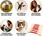 Glaciart One Swabs Cat Toys with Catnip - 6 Pk | Durable for Chew, Cute Cat Toys Interactive Kitty for Boredom, Exercise, & Play | Filled w/Organic Catnip for Anxiety & as Digestive Aid | Gift Idea