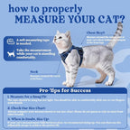 rabbitgoo Cat Harness and Leash Set, Escape Proof Vest, Cosmic Ace | Soft Breathable Mesh, Easy Adjustable Fit, Snap Buckles, Sturdy Clip, Reflective Strips, for Average Cats Walks, S