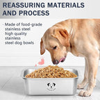 Stainless Steel Dog Bowls for Large Dogs, High Capacity Metal Dog Food Bowls, Food and Water Bowl for Larges, X-Large, and Big Dogs 4.2 Gallons