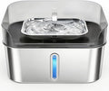 No Spill Dog Water Fountain Stainless Steel, Large 8L/2.1Gal Ultra Quiet | Pet Water Fountain for Cats Dogs Indoor, Automatic Dog Water Bowl Dispenser