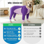 Dog Sun Protection Cooling Suit UPF 50+, Quick-Dry Breathable Jumpsuit for Large & Medium Dogs, Outdoor Dirt-Resistant Shedding Control Pet Apparel (Berry Purple, 2X-Large)