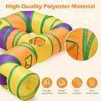 Petizer Portable Cat Tunnels for Indoor Cats, Pop Up Tear-Resistant Cat Tube, Waterproof & Washable Play Tunnels for Cats, Kittens, Kitty, Puppy, Rabbit (Rainbow Color)