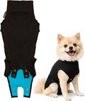 Suitical Recovery Suit for Dogs - Dog Surgery Recovery Suit with Clip-Up System - Breathable Fabric for Spay, Neuter, Skin Issues, Incontinence - Back 15.7-17.7 in, Weight 18-28 lbs - XS, Black