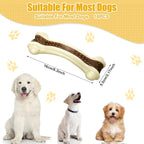 Sosation 10 Pcs Dog Chew Toys for Aggressive Chewers Nylon Beef Flavor Dog Bones Tough Puppy Teething Toys Puppy Chew Bones for Large/Medium/Small Breed Dogs Puppies (6.3 x 2.17 Inch)