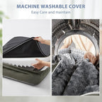 BFPETHOME Orthopedic XL Dog Beds Large Sized Dog, Washable Dog Couch Bed | Removable Cover, Waterproof Lining, Non-Slip Bottom, Large Pet Sofa with Sides, Cozy Sleeping Bed for Senior Dogs, Gray48*35