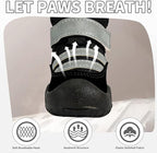 Dog Boots, Waterproof Dog Shoes with Reflective Straps, Rugged Anti-Slip Sole Paw Protectors for Medium Large Dogs, Breathable Pet Booties for Hot Pavement, Snow, Hiking, 4Pcs