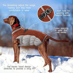 FUAMEY Dog Coat for Large Dogs, Fleece Dog Winter Jacket with Harness | Puppy Cold Weather Coats Reflective Pet Puffer Vest with Zipper Water-Resistant Warm Dogs Snowsuit Windproof Brown XXXL
