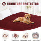 Smiry Waterproof Dog Bed Cover, Reversible Pet Blanket for Sofa Couch | Soft Washable Dog Blanket, Leakproof Couch Cover for Dogs Cats & Furniture Protection, 40x70, Wine Red/Wine Red