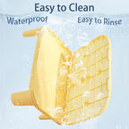 Cat Litter Mat Litter Trapping Mat,19.69"X15.95"X5.90"Litter Box Mat,Waterproof Cat Mats for Litter Large,Easy Clean,Non-Slip Litter Mat for Cat,Urine-Proof Kitty Litter Catcher Mat,Washable (Cream)