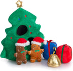 Hollypet Christmas Squeaky Hide and Seek Dog Toys for Small and Medium | Interactive Plush Stuffed Dog Squeak Toys for Small Medium Sized Dogs and Non-Aggressive Chewers, Puppy Teeth Clean Chew Toys