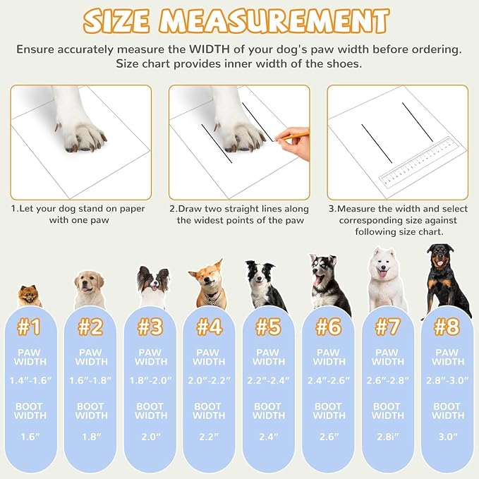 Dog Shoes for Large Small Medium Dogs, Dog Boots for Winter Snow Day, Anti-Slip Dog Booties & Paw Protectors, Outdoor Puppy Shoe for Hiking Hardwood Floor with Reflective Straps Size 1