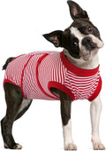 FUAMEY Recovery Suit for Dogs, Dog Onesie for Surgery Female Surgical Suit | Female Dog Onesie for Heat Cycle, Dog in Heat Diapers, Dog Wound care, Spay Cone Alternative after Surgery Rose Stripes L