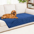 Smiry Waterproof Reversible Pet Couch Covers for Dogs | Pet Friendly, Soft Fabric, Washable Sofa Furniture Protector for Dogs Cat Kids, Checkered (40"x70", Navy/Navy)