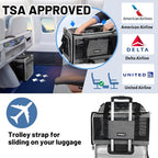 Cat Carrier Top-Expandable 18x11x11, United Delta American Airline Approved | Soft-Sided Small Dog Pet Carry Bag Under-Seat in Cabin, Puppy Airplane Travel Crate TSA Plane Under 10 lbs, Kitten Cage Grey
