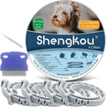 Natural Flea and Tick Collar for Puppies - Provides 24-Month Protection, Safe Pest Control - Waterproof and Strong - Includes Free Flea Comb and Tick Tweezer - 4-Pack
