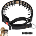 Mayerzon Martingale Dog Collar No Pull, Black, M | Neck Cir 14.5"-18.5" | Patented Anti Pull Collar for Small Medium Large Dogs, Buckle, For Walking Training, Adjustable, Hidden Design, 2.5mm Links