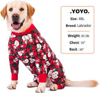 Dog Recovery Suit After Surgery Female Male, Medium Large Dog Neuter Shirt Cone Alternatives Prevent Licking Surgical Onesies (Xmas Snowman, 4XL)