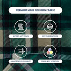 Spark Paws Dog Hoodie – Premium Dog Sweater for Small, Medium, and Large Dogs | Warm Outfits for French Bulldogs, Pitbull, Puppy, Winter Jacket Alternative - Green Plaid - S