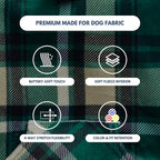 Spark Paws Dog Hoodie – Premium Dog Sweater for Small, Medium, and Large Dogs | Warm Outfits for French Bulldogs, Pitbull, Puppy, Winter Jacket Alternative - Green Plaid - 3XL