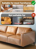 Acostop 12"x136" Cuttable Cat Scratch Furniture Protector for Leather Couch | Transparent Easy to Remove Anti-Scratch Couch Protector from Cat, No Pins