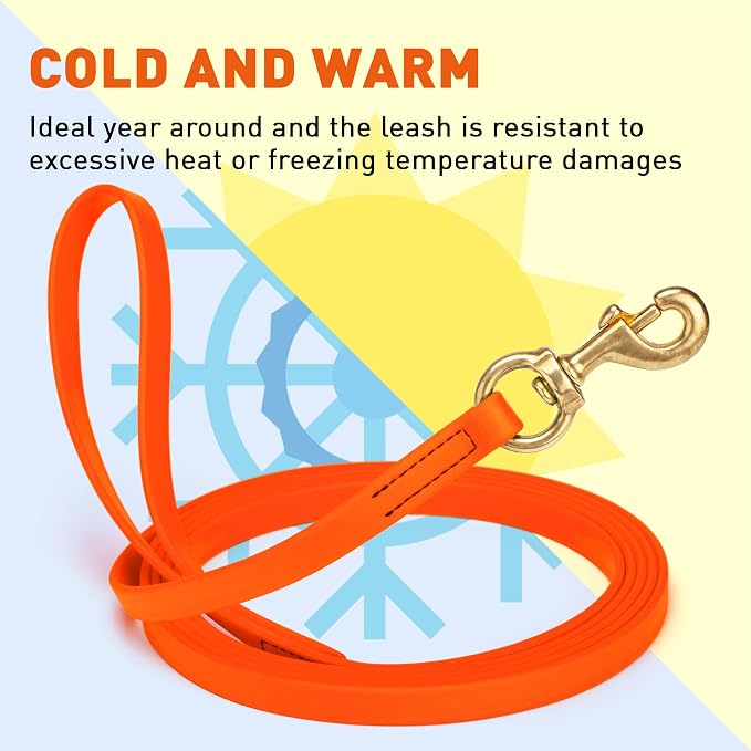 Viper Biothane Working Tracking Lead Leash Long Line for Dogs 2 Colors and 6 Sizes