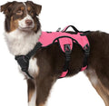 rabbitgoo Escape Proof Dog Harness for Medium, No Pull with Lift Handle | No Escape, Full Soft Padded, Reflective Adjustable Vest, Leash Clip for Walking Hiking Training, Peach Pink, Medium