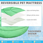 KOOLTAIL Cat Cooling Mat, Upgraded Two Sided Cooling Pad for Dogs Cats Puppy, Soft Summer Pet Sleeping Blanket Kennel to Keeping Cool, Washable Dog Mats for Crate Sofa Bed Outdoor Indoor, Leaf Shaped