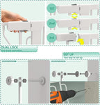51" Extra Tall Cat Gate 28.5"-35" Wide, Auto Close, Pressure Mounted, for Cats & Small Dogs, Hallway, Stairs, Kitchen,Pet Gate,White