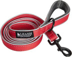 Leashboss 6ft Ultra Comfort Double-Thick Soft Padded Handle Reflective Leash for Large, Medium, and Small Dogs/Puppies | Heavy Duty Nylon