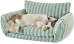 Hollypet Cat Bed Small Dog Orthopedic Couch Beds for Pets up to 20 lbs | Fluffy Multifunctional Double-Layer Warming Kitten Pet Couch Orthopedic Beds with Machine Washable Cover and Non-Slip Bottom