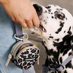 Snackpack Double Insulated Dog Treat Pouch – 1.5 Cup, 2 Pockets – Leopard