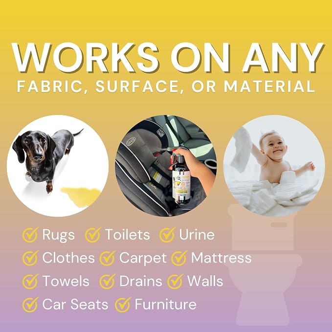 The Stink Solution Urine Odor Eliminator Spray, WeeWee Fresh, 16 oz & 4 oz | Eliminates Cat, Dog and Human Pee Odor at the Source. Deodorizer for Carpet, Mattress, Floors, Grass and Turf. Travel Size