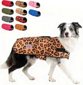 BEAUTYZOO Dog Winter Coat for Large Dogs Waterproof, Warm Reflective Great Dane Oxford Canvas Jacket, Fleece Dog Cold Weather Coats Windproof for Female Male Dogs, Leopard L