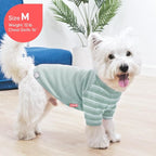 KYEESE 2Pack Waffle Dog Shirt with Sleeves Soft Striped Dog Sweater | Turtleneck, Cozy Warmth. Lightweight & Breathable, Gentle on Sensitive Skin, Free to Move, Comfortable Daily Wear