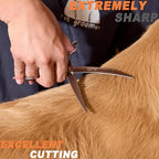 High-end Professional Dog Grooming Curved Scissors Pet Curved Shears 7 Inches Extremely Very Sharp Made Of Stainless Steel Alloy By Hand For Dog Cat Groomer