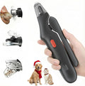 2 in 1 Dog Nail Clippers & Cat Nail Clippers Trimmers for Large Medium Small Dogs Cats Claw Trimmer Quick Sensor and Safety Guard USB Rechargeable Dogs Nail Trimmer with Catcher & 2 LED Lights