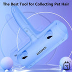 ACE2ACE Pet Hair Remover, Reusable Lint Roller for Cat and Dog Hair, Blue | Self Clean Cat Hair Remover with Dust Bin, Dog Hair Remover for Couch, Furniture, Carpet, Sofa and Bedding