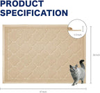 Cat Litter Box Mat, Kitty Premium PVC Pad, Durable Trapping Rug, Phthalate Free, Urine-Resistant, Scatter Control, XXL 47 x 36 Inch, Beige