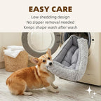 Mora Pets Reversible Dog Bed for Medium Size Dogs Washable 30 x 24 x 8 in | 2 in 1 Cool & Warm Fluffy Pet Bed, Large Cat Bed for Indoor Cats, Soft Sleeping Puppy Bed, Anti Slip Bottom, Modern Grey Rose