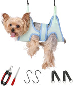 Guzekier Pet Dog Grooming Hammock Harness for Cats & Dogs, Dog Sling for Grooming, Dog Hammock Restraint Bag with Nail Clippers/Trimmer, Nail File, Pet Comb,Ear/Eye Care