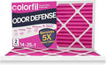14x25x1 Air Filter (2-Pack) | Made in the USA | Color Changing | Remove Cat and Dog Odor | MERV 8 for Pet Hair Dander and Dust | 13.5"x24.5"x0.75" Exact Size
