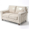 TAOCOCO Plastic Couch Covers 68" W Heavy Duty Clear 2 Seat Sofa Covers, Thick Vinyl Loveseat Couch Cover for Dog & Cat, Waterproof & Dustproof Sofa Furniture Protector for Storage and Moving
