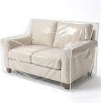 TAOCOCO Plastic Couch Covers 68" W Heavy Duty Clear 2 Seat Sofa Covers, Thick Vinyl Loveseat Couch Cover for Dog & Cat, Waterproof & Dustproof Sofa Furniture Protector for Storage and Moving