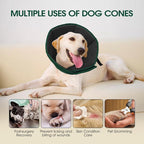 Dog Cone Collar After Surgery for Medium Dogs, Adjustable Soft Recovery Cone for Dogs to Stop Licking Biting, Comfortable Pet Elizabethan Alternative for Wound Healing