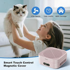 Air Purifiers for Home, 2 Filter, Plug-in, Quiet H13 True HEPA Purifier Car | Portable, Travel/RV/Desk/Bedroom/Office, 600 Ft², Captures Smoke/Odor/Pet Dander, Timer, USB Powered - Pink