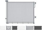 Cumbor 27-40" Retractable Baby Gates for Stairs & Doorways, Indoor Outdoor | Hardware Mounted Mesh Dog & Pet Gate, Easy Walk Through, One-Hand Operation, Anti-Crawl Adjustable Safety Gate for Dog, Grey