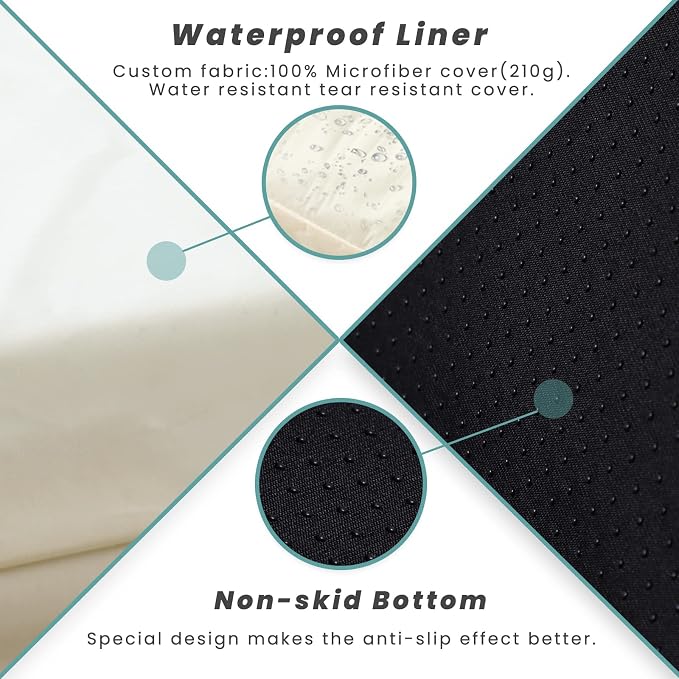 Laifug Orthopedic Dog Beds for Large Dogs,4.5" Memory Foam Dog Beds,Durable Water Proof Liner Removable and Washable, Nonskid Bottom, Grey 46"x28"x8"