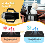 Console Dog Car Seat for Small Dogs Cats Up to 11lbs, Anti-Collapse Pet Armrest Booster Seat with Soft Pillow,Non-Slip Seat Rails Hooks & Safety Belt, Portable Car Accessories for Pets Travel