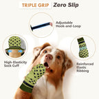 Anti Slip Dog Socks to Prevent Licking Paws, Dog Shoes for Hot/Cold Pavement, Dog Boots on Hardwood Floors, Traction Control Dog Booties & Paw Protectors for Small Medium Large Senior Dogs